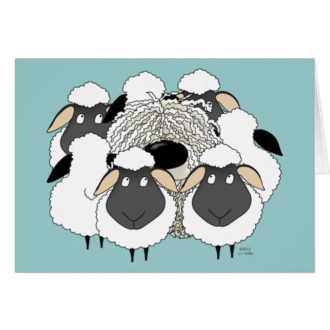 Cartão Komondor - ovelha de falta! (Frente Horizontal)