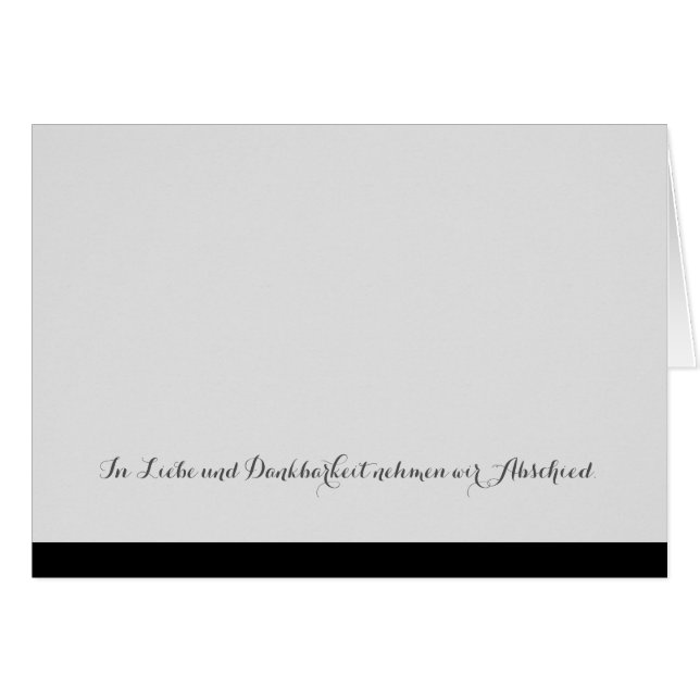 Cartão Kondolenzkarte (Frente horizontal)