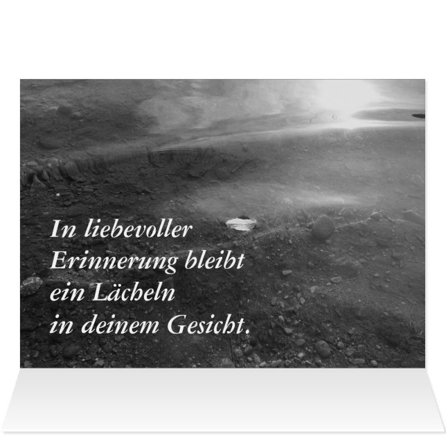 Cartão Kondolenzkarte (Interior horizontal (topo))