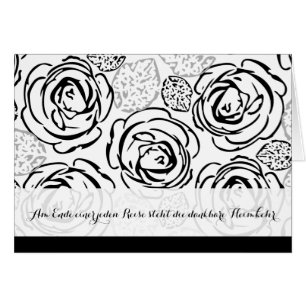 Cartão Kondolenzkarte Rosen