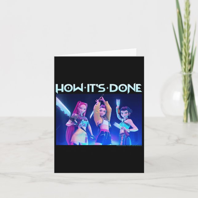 Cartão Kp Demon Hunters Halloween How It's Done Huntrix G (Frente)