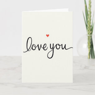 Cartão Kraft de Coração Simples de Amor