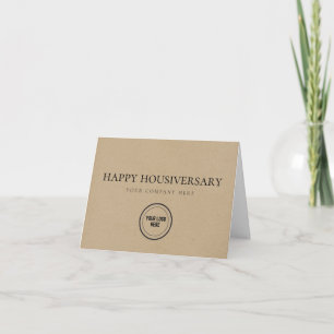 Cartão Kraft Paper Happy Home Aniversário Imobiliário