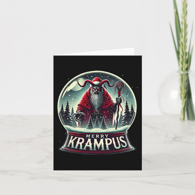 Cartão Krampus Está Chegando à Cidade Horror Alegre Kramp (Frente)