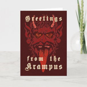 Cartão Krampus Head Card