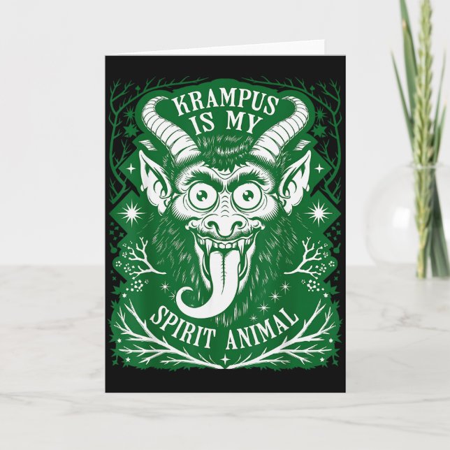 Cartão Krampus Is My Srit Animal German Folklore For Kram (Frente)