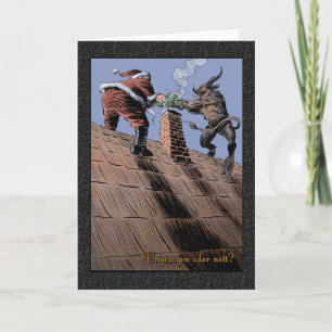 Cartão Krampus Rooftop Card