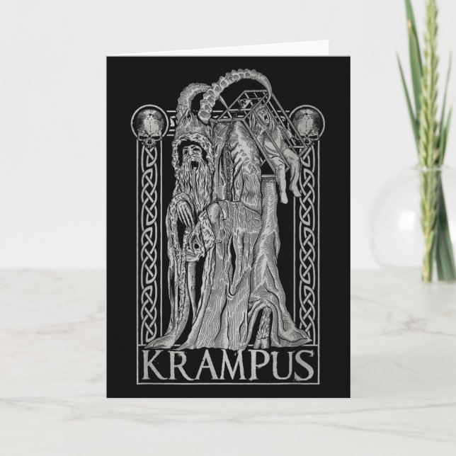 Cartão Krampus - Ss Von Krampus Dark Gothic Christmas  (Frente)