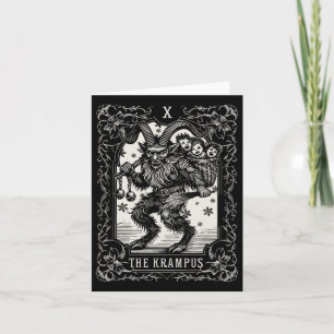 Cartão Krampus Tarot Card Design de Natal Mau Pa