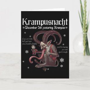 Cartão Krampusnacht Monstro de Natal Krampus Amante Festa