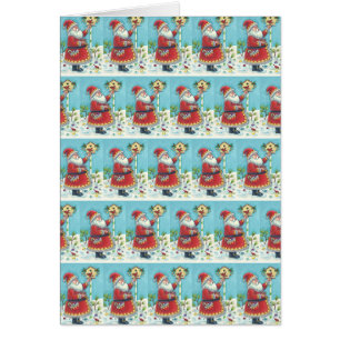 CARTÃO KRIS KRINGLE E CARDINAL CHRISTMAS GREEETING CARD B
