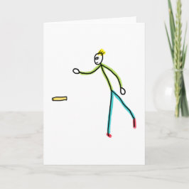 Cartão Kubb Playing Stickman