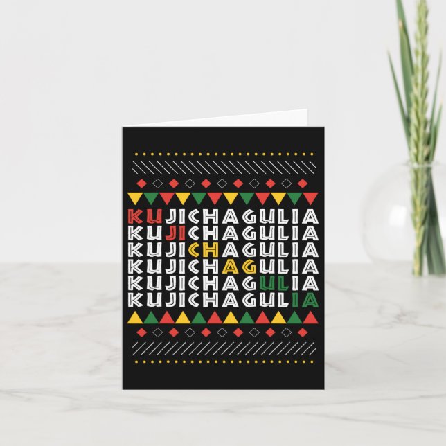 Cartão Kujichagulia Kwanzaa Auto-Determinação Afro-Americ (Frente)