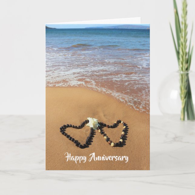 Cartão Kukui Nut Lei Happy Anniversary Card (Frente)