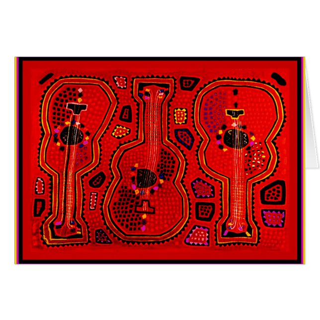 Cartão Kuna Indian Guitars (Frente Horizontal)