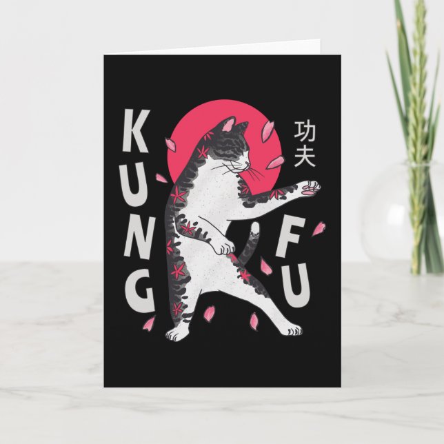 Cartão Kung Fu Cat (Frente)