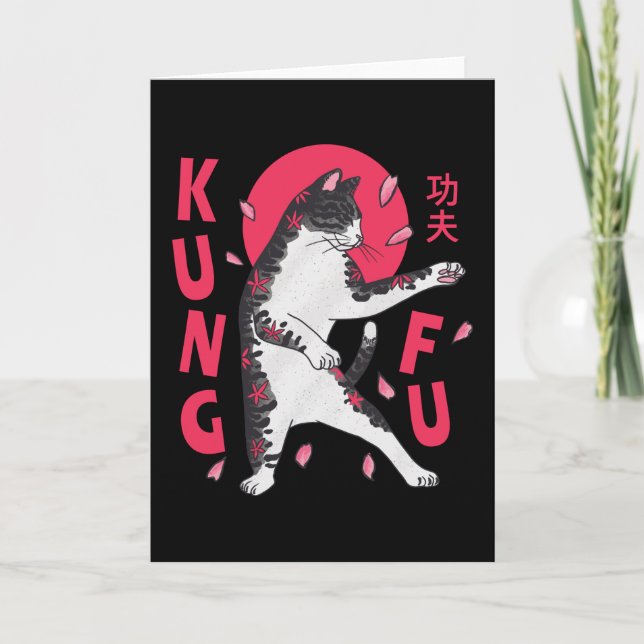 Cartão Kung Fu Cat (Frente)