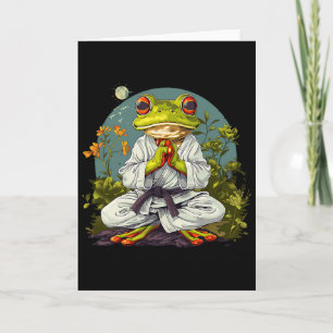 Cartão Kung Fu Frog Nature Taekwondo Kickboxing Frog Arte