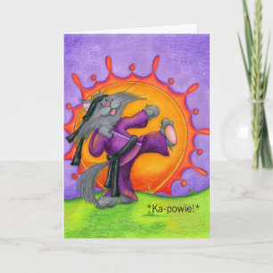Cartão Kung Fu Kitty / Get Well Greeting Card