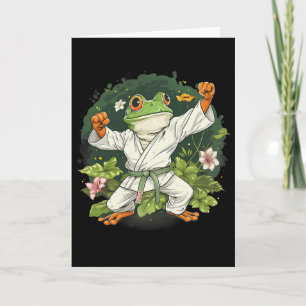 Cartão Kung Fu Sapo Artes Marciais Floral Taekwondo Kickb
