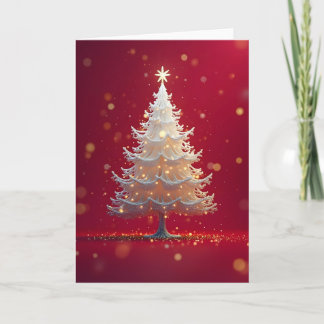 Cartão Kunstvoller weißer Weihnachtsbaum