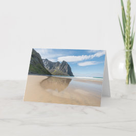 Cartão Kvalvika Lofoten Noruega