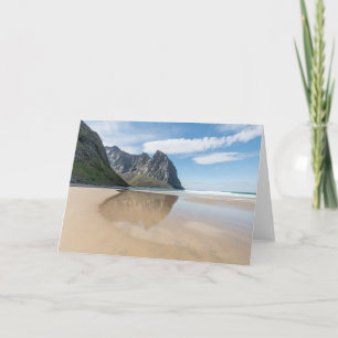 Cartão Kvalvika Lofoten Noruega