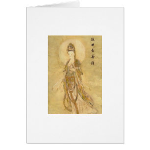 Cartão Kwan Yin a deusa da piedade