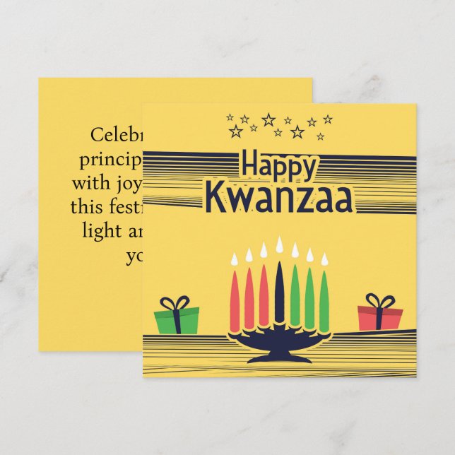 Cartão Kwanzaa (Frente/Verso)