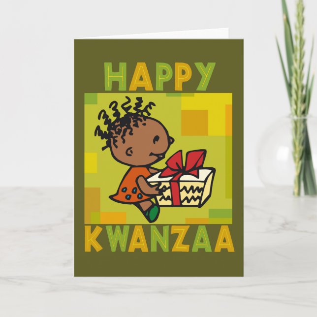 Cartão Kwanzaa feliz (Frente)