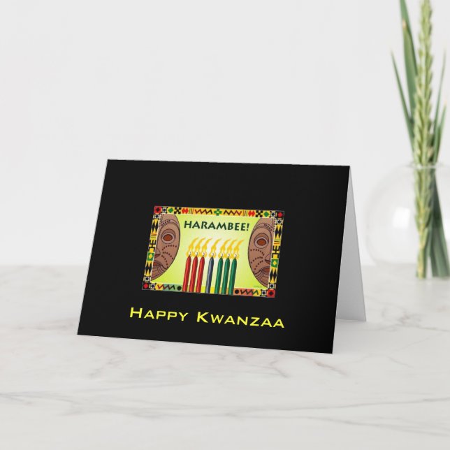 Cartão Kwanzaa feliz (Frente)