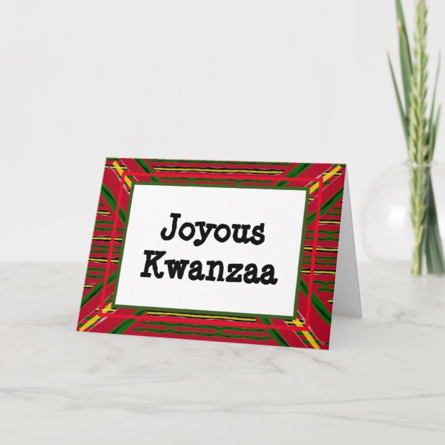 Cartão Kwanzaa - Joyous #12 (Frente)