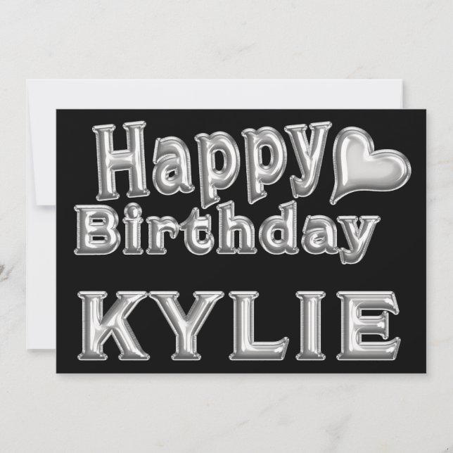 Cartão Kylie Happy Birthday Karte Grußkarte mit Herz (Frente)