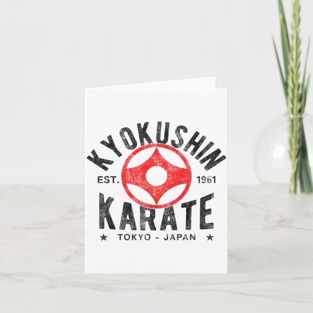 Cartão Kyokushin Karate Do Martial Arts Japan Tokyo Vinta (Frente)