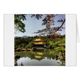 Cartão Kyoto Japão Templo do Pavilhão Dourado Kinkaku-Ji