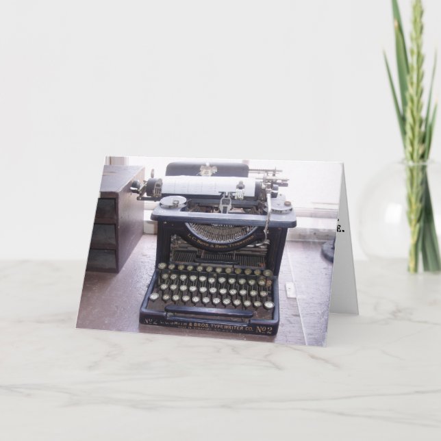 Cartão "L.C. Smith & Bros. Typewriter" Birthday Card (Frente)