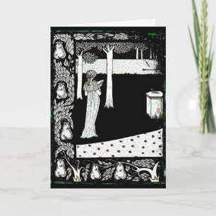 Cartão La Beale Isolde Reading in the Garden