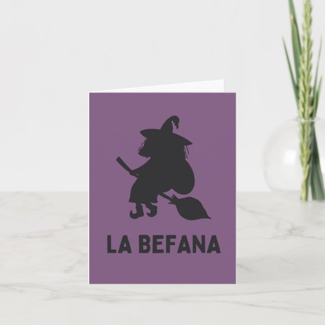 Cartão La Befana (Epifania) Bruxa do Natal Italiana (Frente)