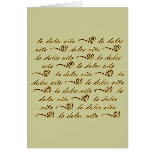 Cartão La Dolce Vita (Frente)