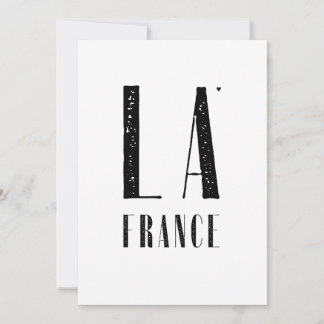 Cartão La France - minimalistic typography card