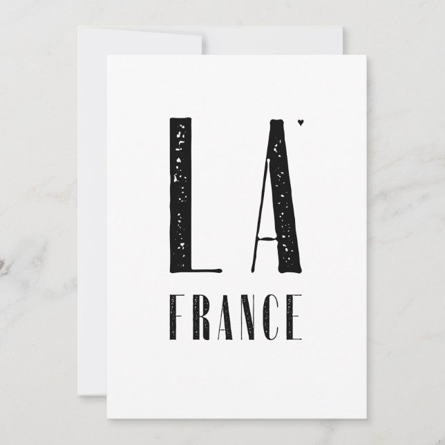 Cartão La France - minimalistic typography card (Frente)