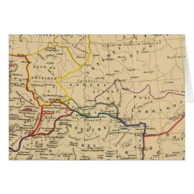 Cartão La Germanie a la fin du 5e siecle (Frente Horizontal)