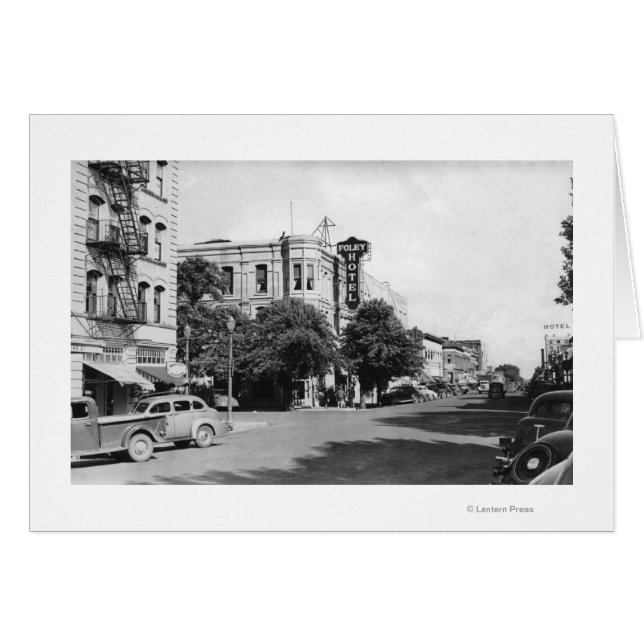 Cartão La Grande, Oregon Main Street View Fotografia (Frente Horizontal)