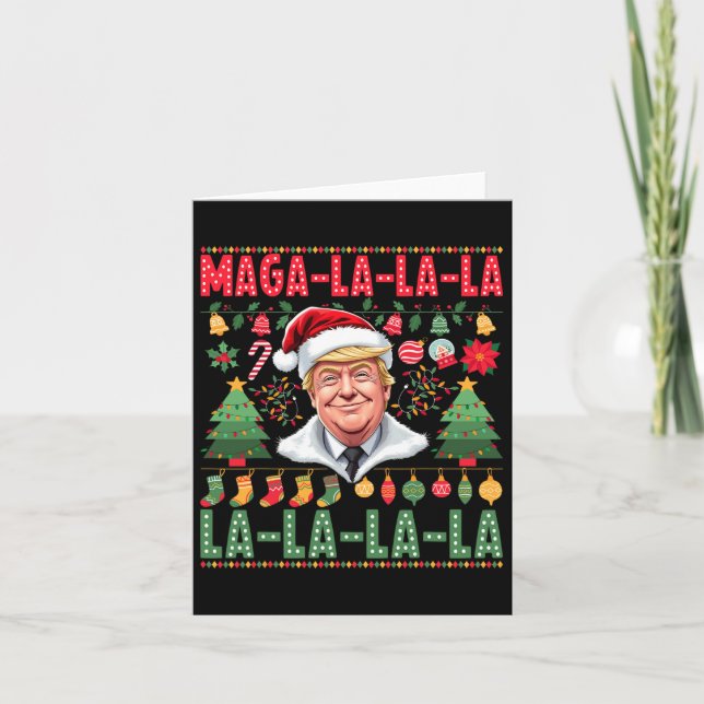 Cartão La La Donald Trump Potus 47 Natal Feio 1 (Frente)