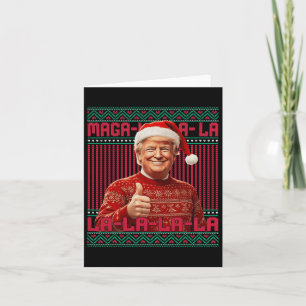 Cartão La La Donald Trump Potus 47 Ugly Christmas Swea