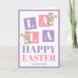 Cartão La La Easter Pastel Bunny Greeting Card