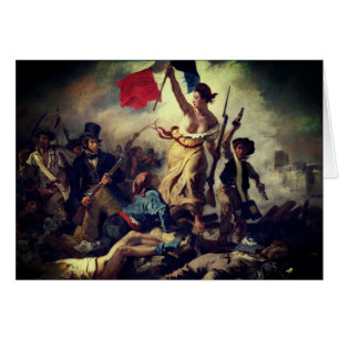 Cartão La Liberté guidant le peuple - Eugène Delacroix