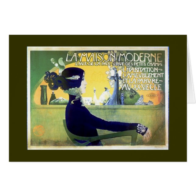 Cartão La Maison Moderne Art Noveau (Frente Horizontal)