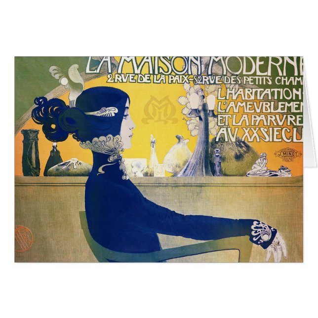 Cartão La Maison moderno, c.1902 (Frente Horizontal)