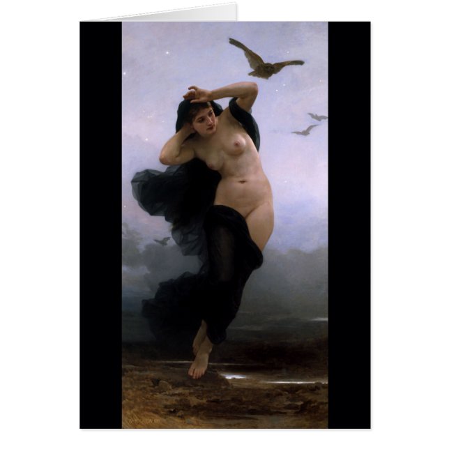 Cartão La Nuit William-Adolphe Bouguereau (Frente)